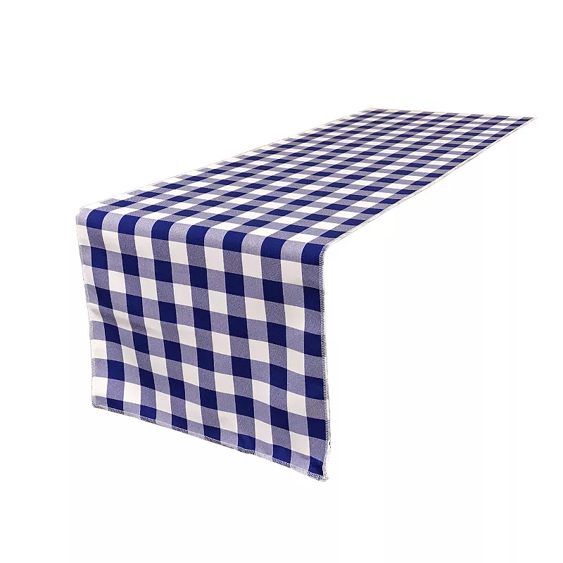 Polyester Gingham Checkered 14 By 108-inch Table Runner