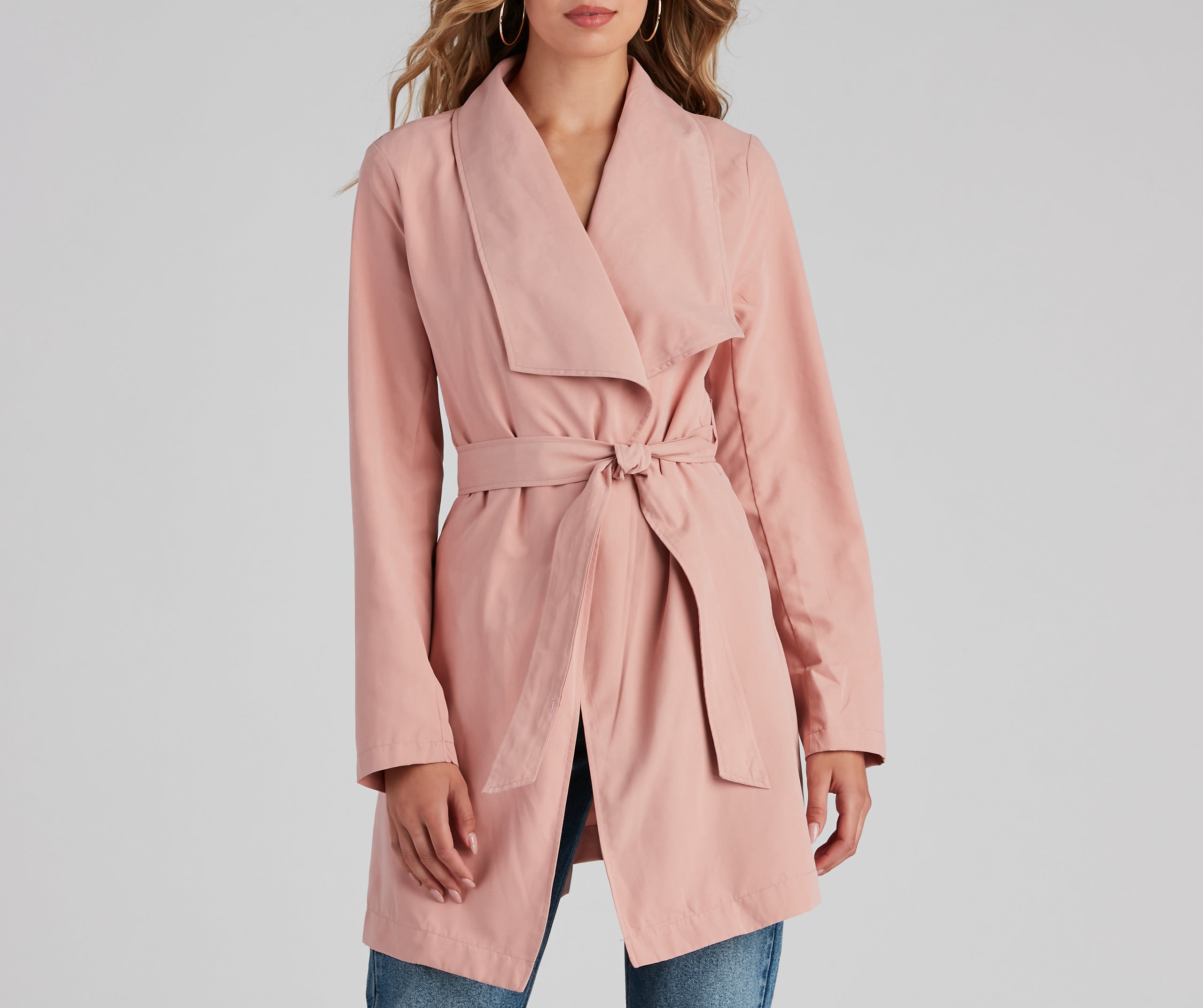 Handle It Draped Trench Coat