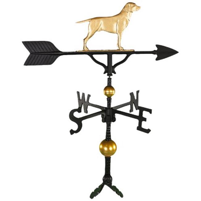 Montague Metal Products WV-360-GB 300 Series 32 In. Deluxe Gold Lab Weathervane