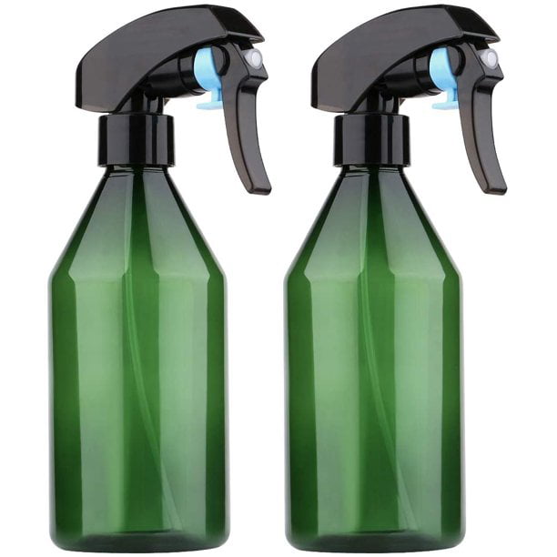 Qilebi Plant Mister Spray Bottle， Plastic， 10oz， Green， 2 Pcs