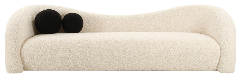 Leonie Faux Shearling Sofa   Transitional   Sofas   by TOV Furniture  Houzz