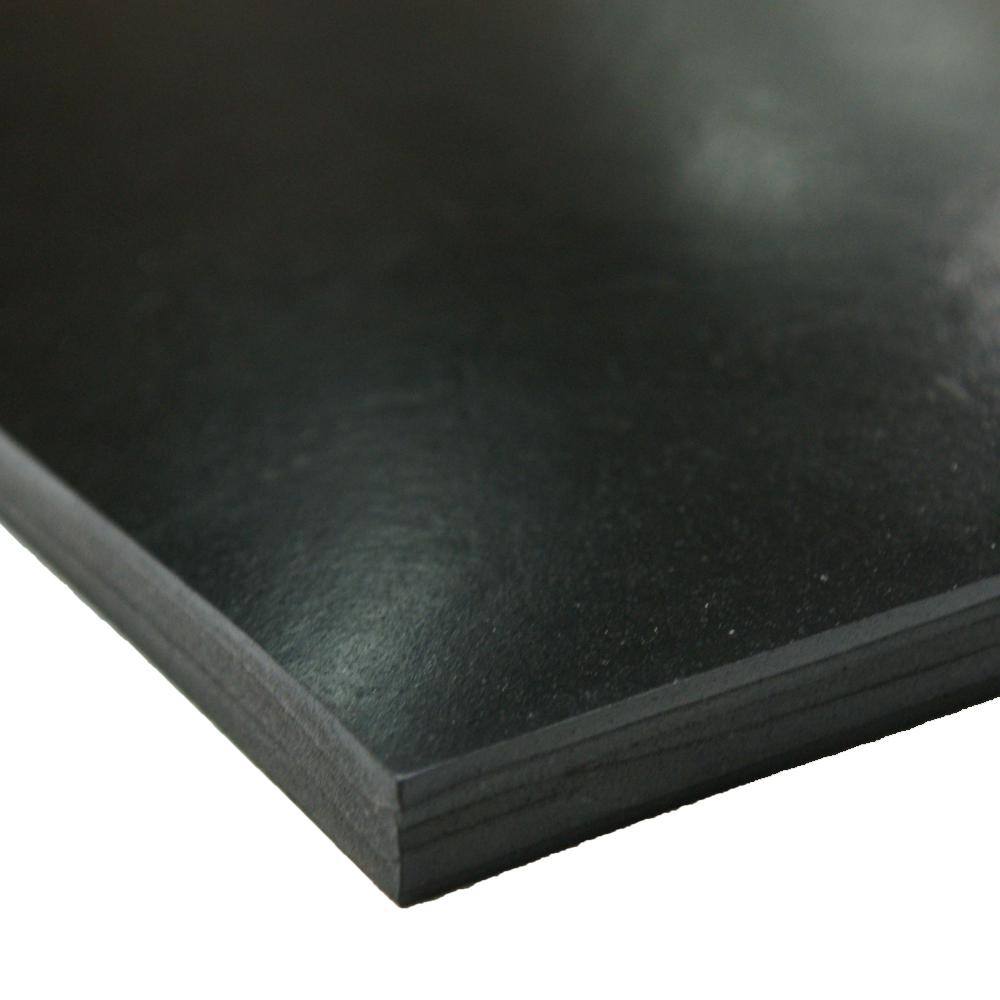 Rubber-Cal EPDM Rubber Sheet - 38 in. Thick x 2 in. Width x 36 in. Length - Black - 60A Durometer 31-016-375-002-036