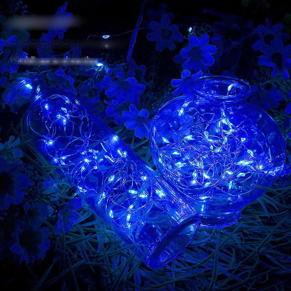 Blue 6m Ba-ttery Operated Fairy Light Decorative Cooper Wire String For Outdoor Wedding Patio Garden