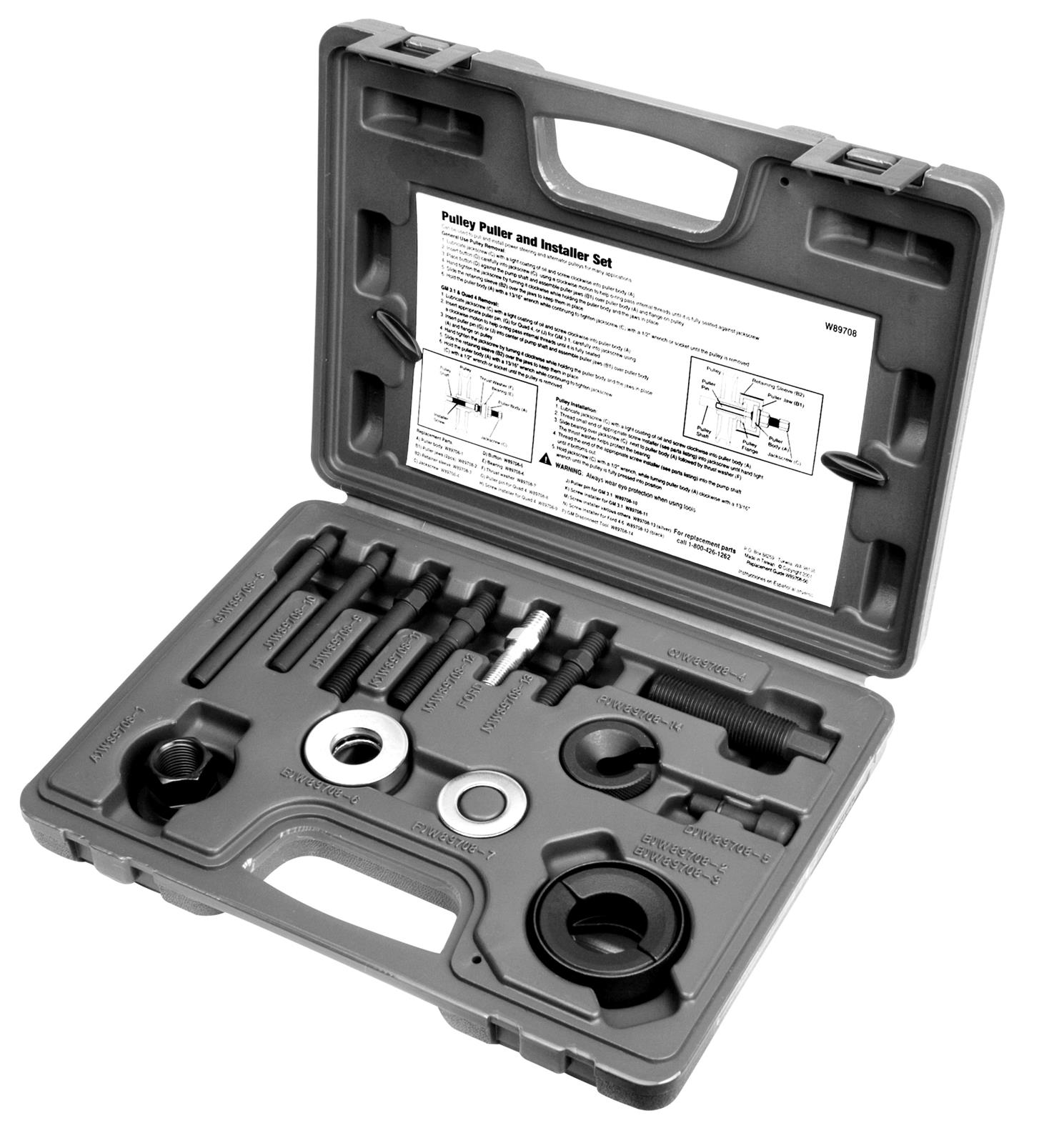 Performance Tool W89708 Performance Tool Pulley Removal and Installer Tools