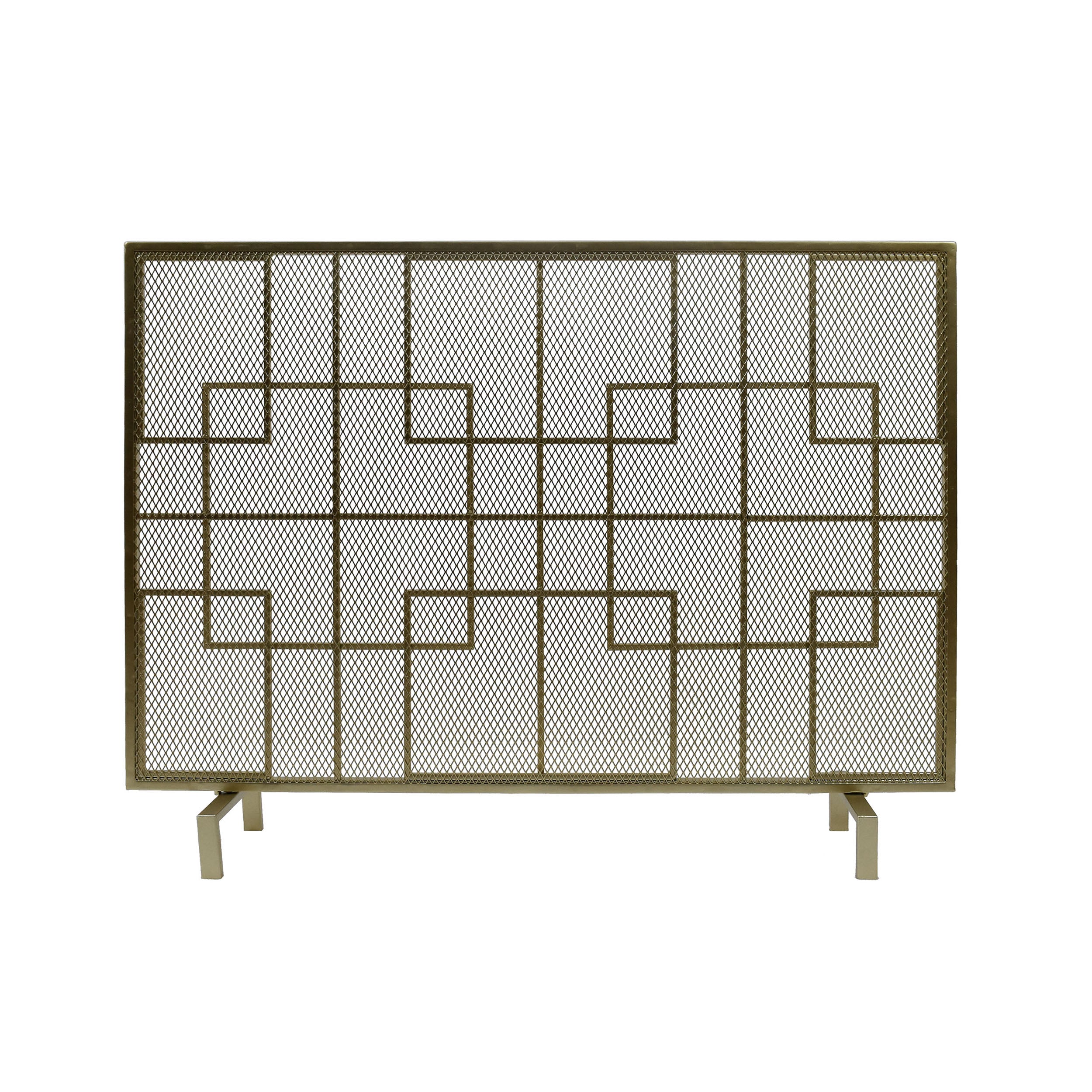 Dorothy Modern Single PanelIron Firescreen