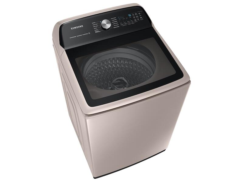 Samsung WA52A5500AC 5.2 Cu. Ft. Large Capacity Smart Top Load Washer With Super Speed Wash In Champagne