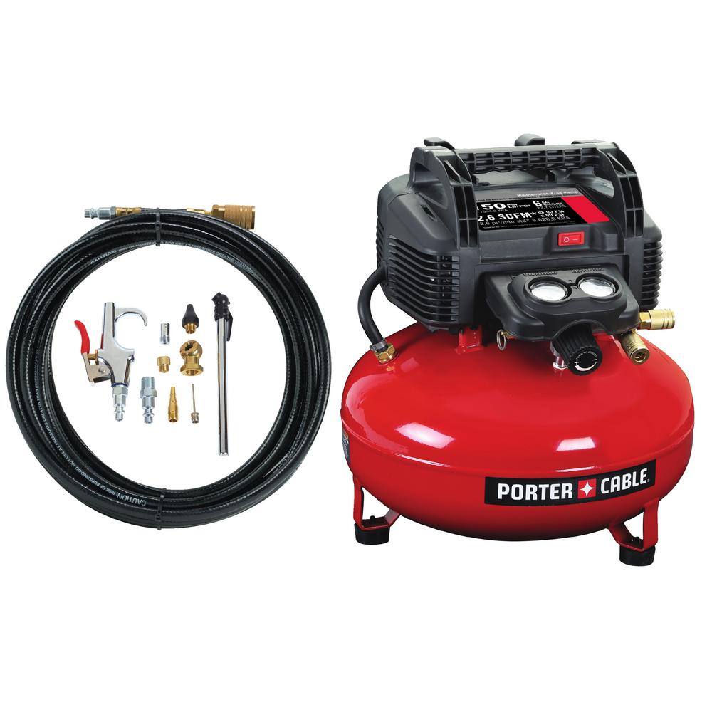 Porter-Cable 6 Gal. 150 PSI Portable Electric Air Compressor Kit C2002-WK