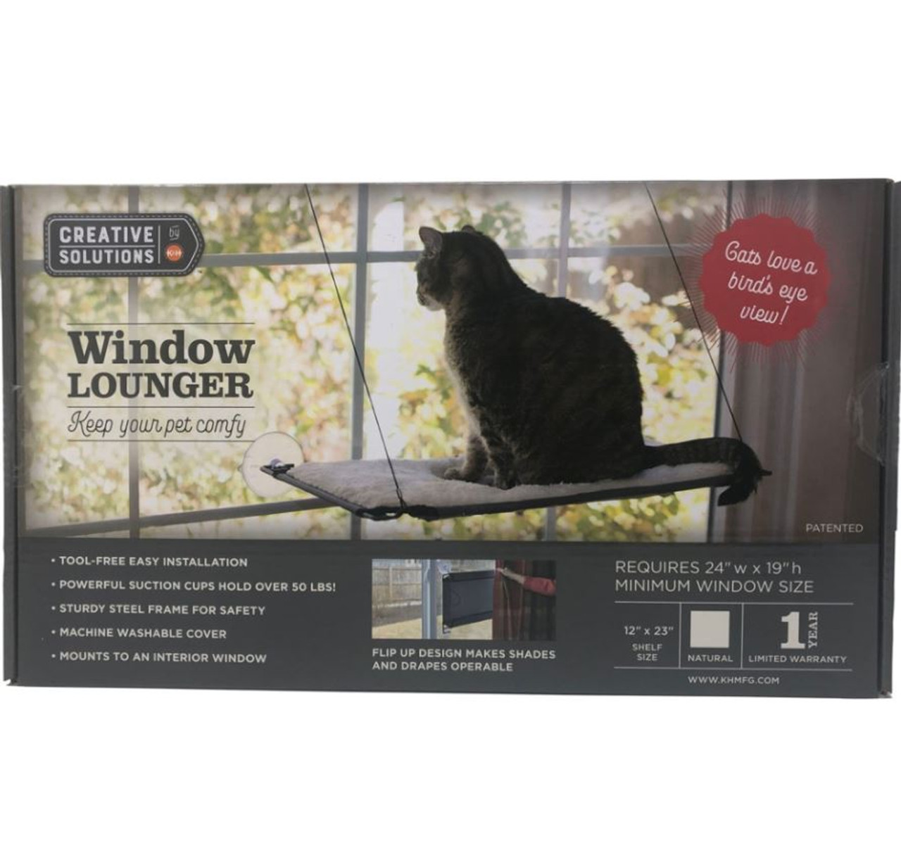 KandH Creative Solutions Cat Window Lounger