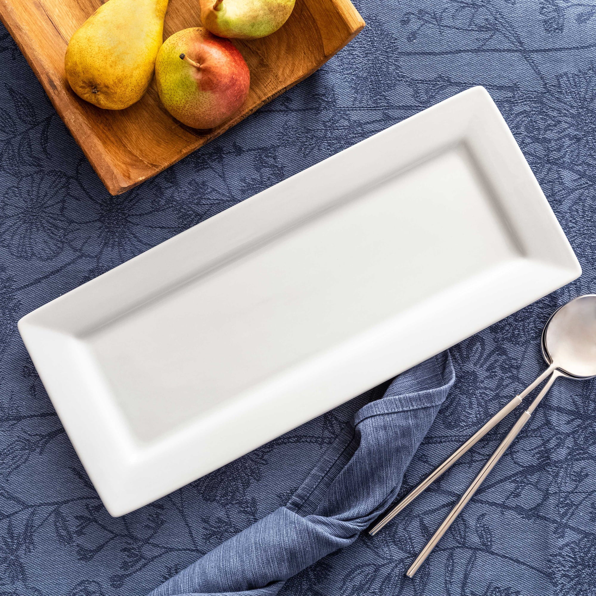 Better Homes and Gardens- White Rectangle Porcelain Serve Platter