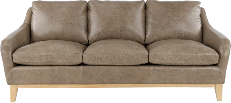 Cammack Sandy Brown Leather Sofa