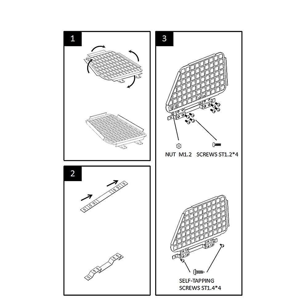 For Mn D90 Mn-90 D99s Mn99s Metal Stereoscopic Window Mesh Protective Net 1/12 Rc Car Upgrade Parts