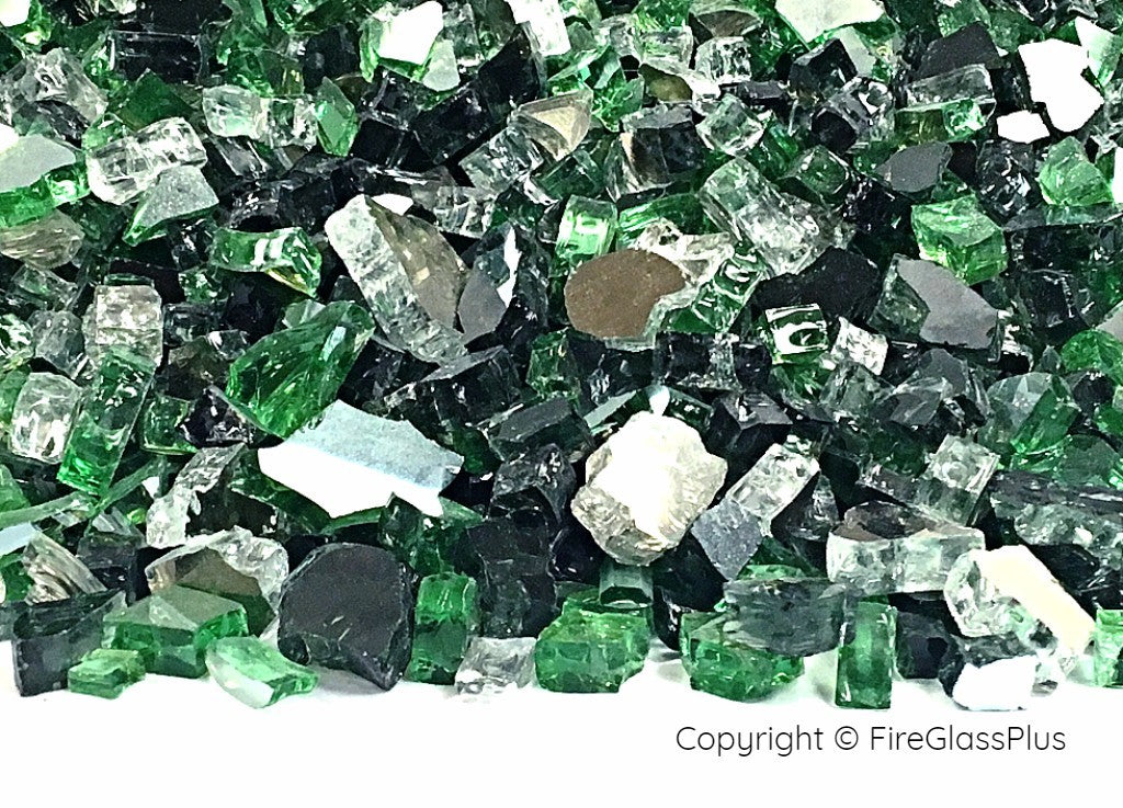 Fire Glass Plus Shamrock Blend Reflective 1/4 Fire Glass 10LBS