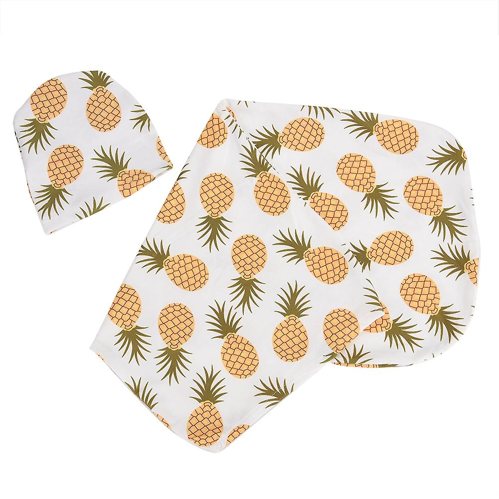 Baby Wrap Sleeping Bag With Hat Anti Shock Soft Skin Friendly Clothes For Newborns Pineapple