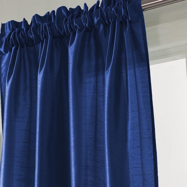 Rt Designers Collection Nikki Premium Rod Pocket Curtain Panel Navy