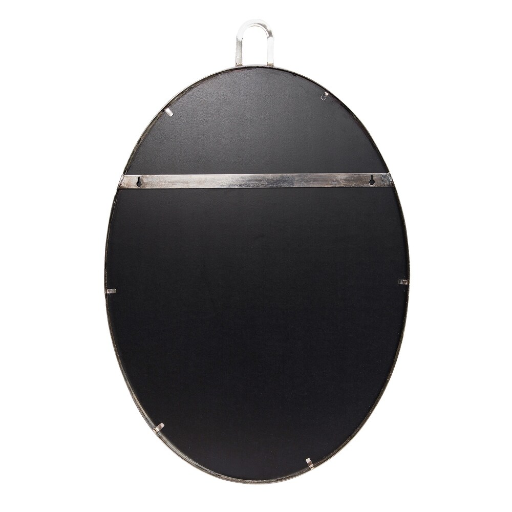 Stopwatch Polished Nickel Oval Powder Room Mirror   Polished Nickel