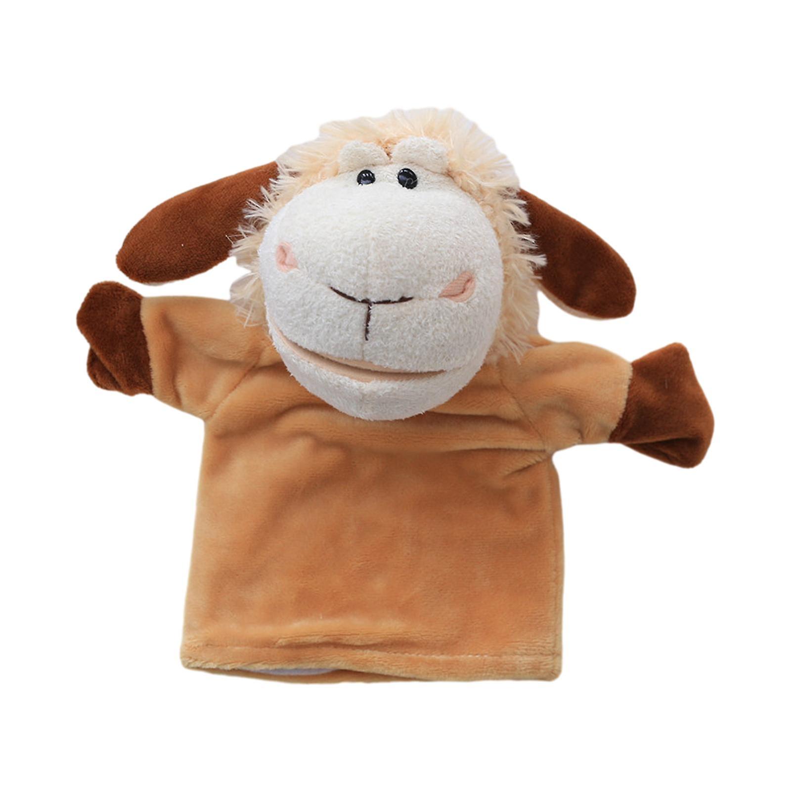 Soft Hand Puppet Movable Open Mouth Kids Gifts Storytelling Model Figure Toy Sheep