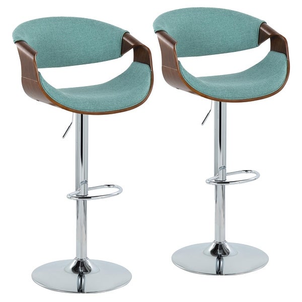 Carson Carrington Sauda Adjustable Bar Stool with Oval Footrest (Set of 2)