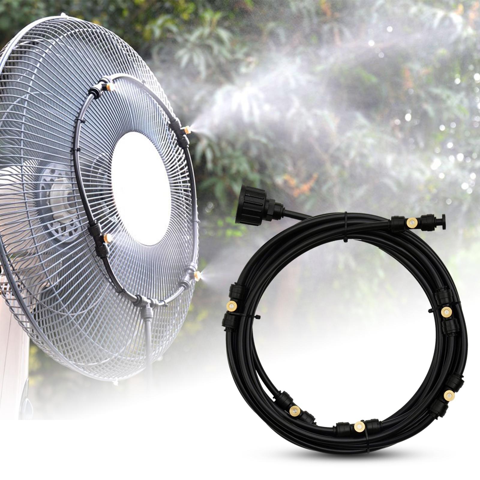 Misting Cooling System， 20ft (6M) Misting Hose 6 Brass Mist Nozzles 1 Adapters (3/4