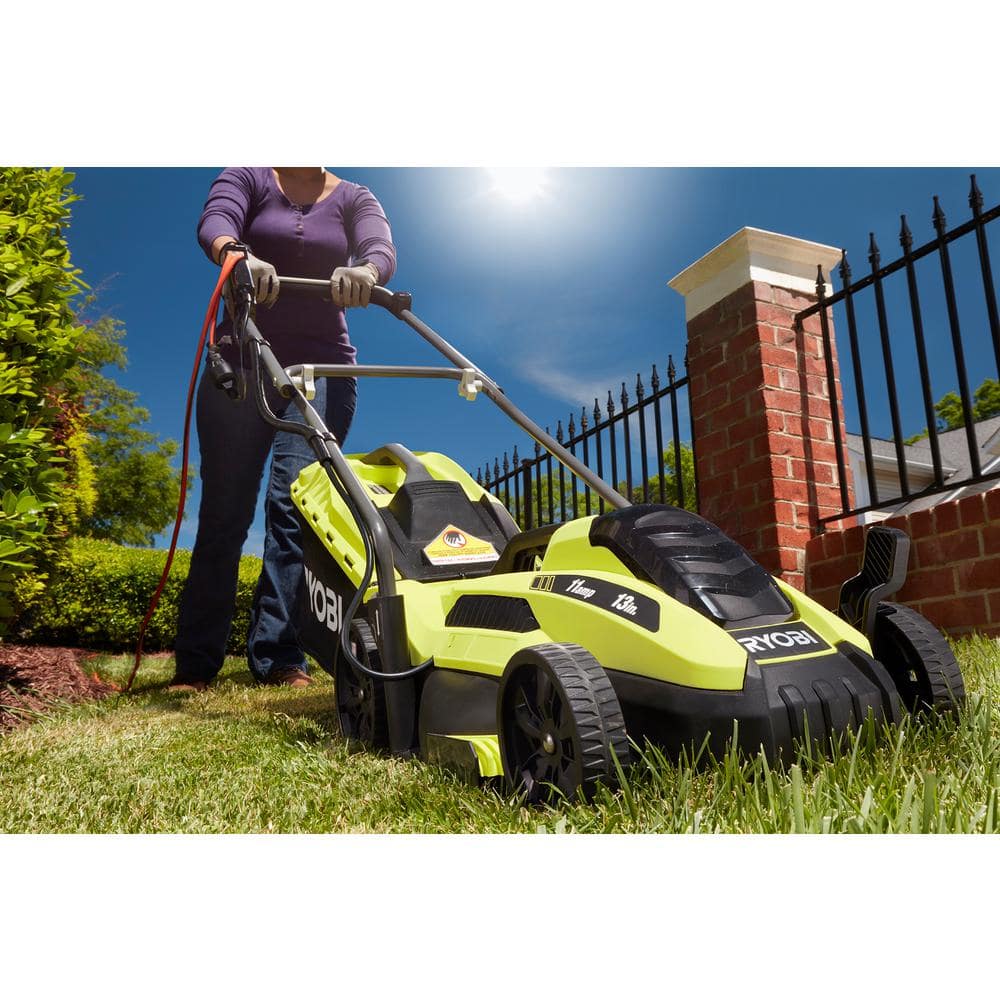 RYOBI 13 in. 11 Amp Corded Electric Walk Behind Push Mower RYAC130-S