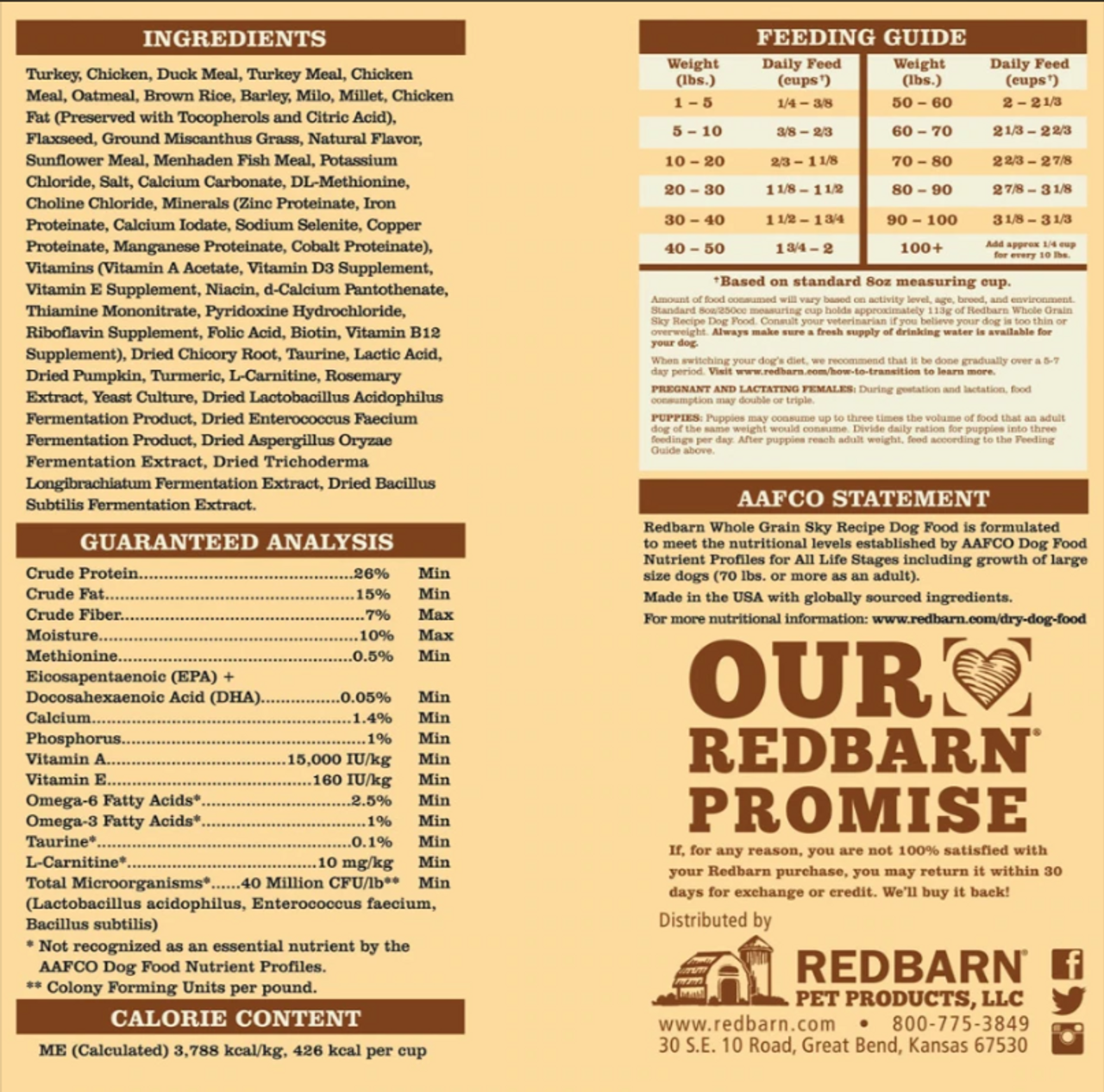 Redbarn Whole Grain Sky Recipe Dog Food