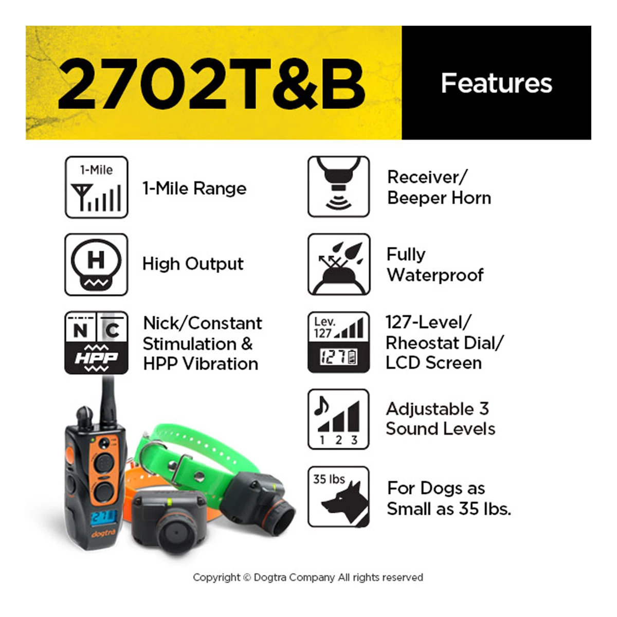 Dogtra 2702TandB Training Transmitter and Receiver