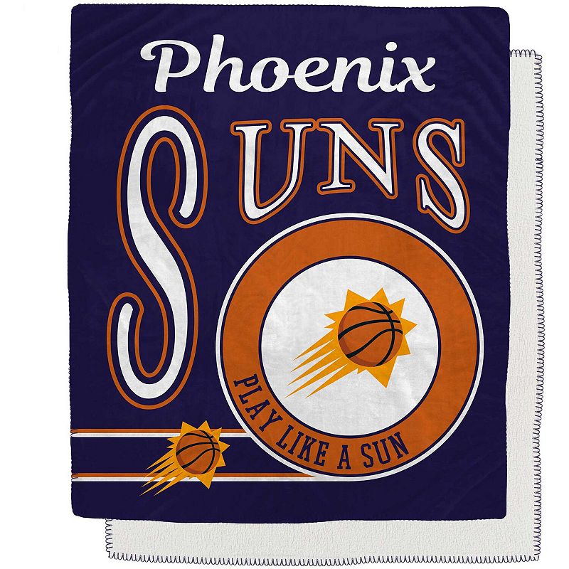 Phoenix Suns 50 x 60 Retro Emblem Flannel Fleece Sherpa Blanket