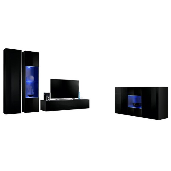 Fly SBII-A5 Wall Mounted Floating Modern Entertainment Center