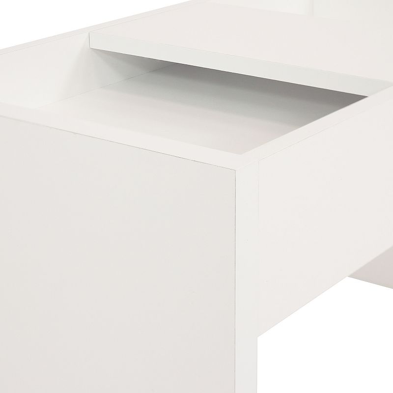 Sunnydaze 2-in-1 Multi-Use Accent Side Table - White