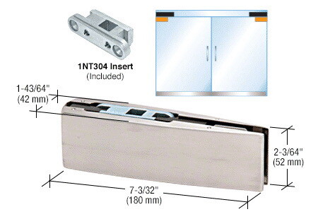 CRL Stainless Curved Top Door Patch Fitting with 1...