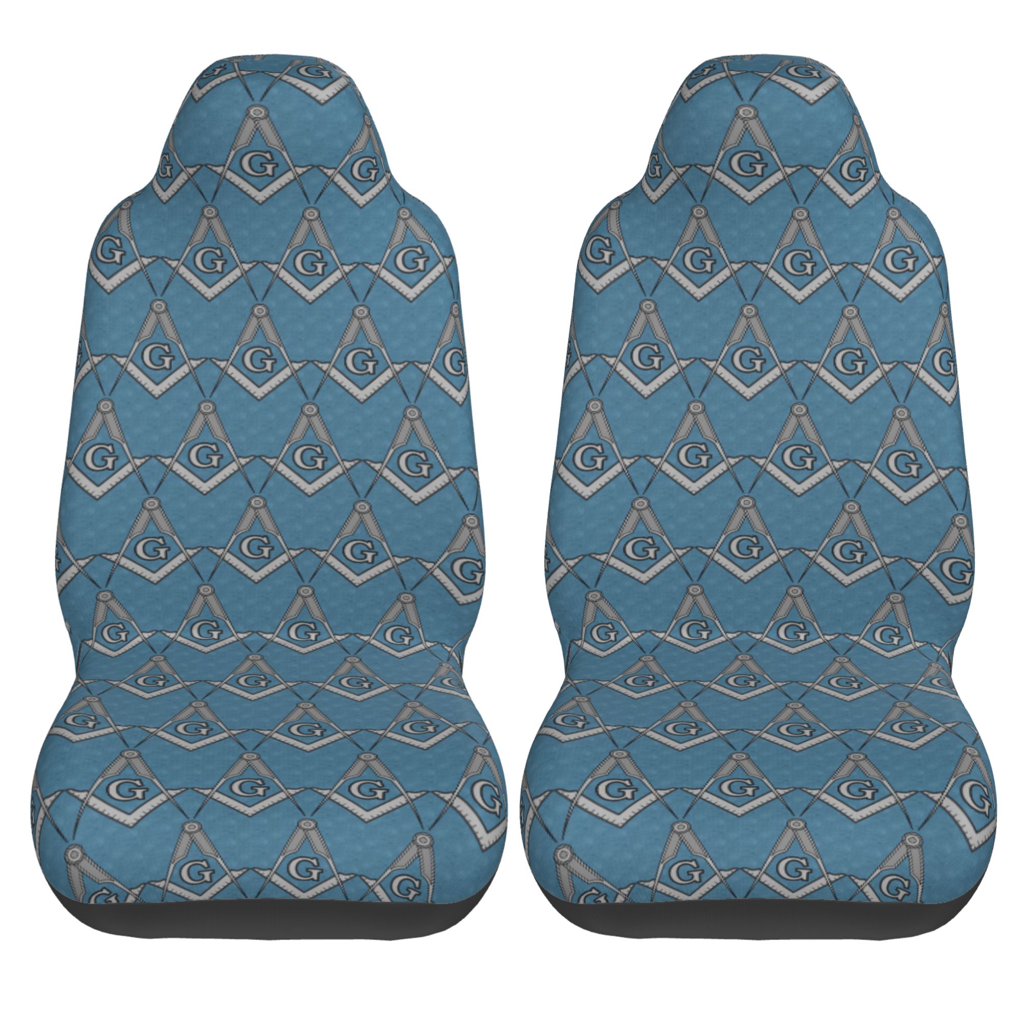 ZICANCN Car Seat Cover Blue Masonic Freemason Symbol Car Front Seat Covers Protectors ， Automotive Seat Covers for Cars Trucks Suv