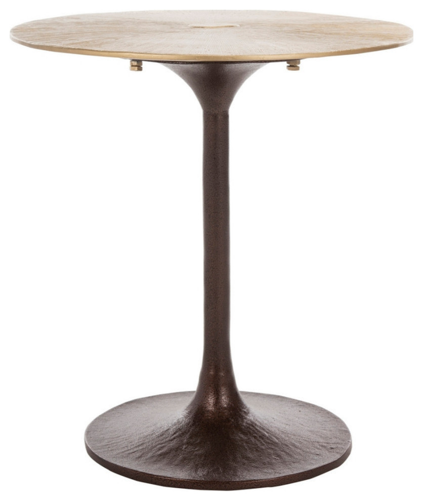 Caleb Brass Side Table   Midcentury   Side Tables And End Tables   by Rustic Home Furniture Deco  Houzz