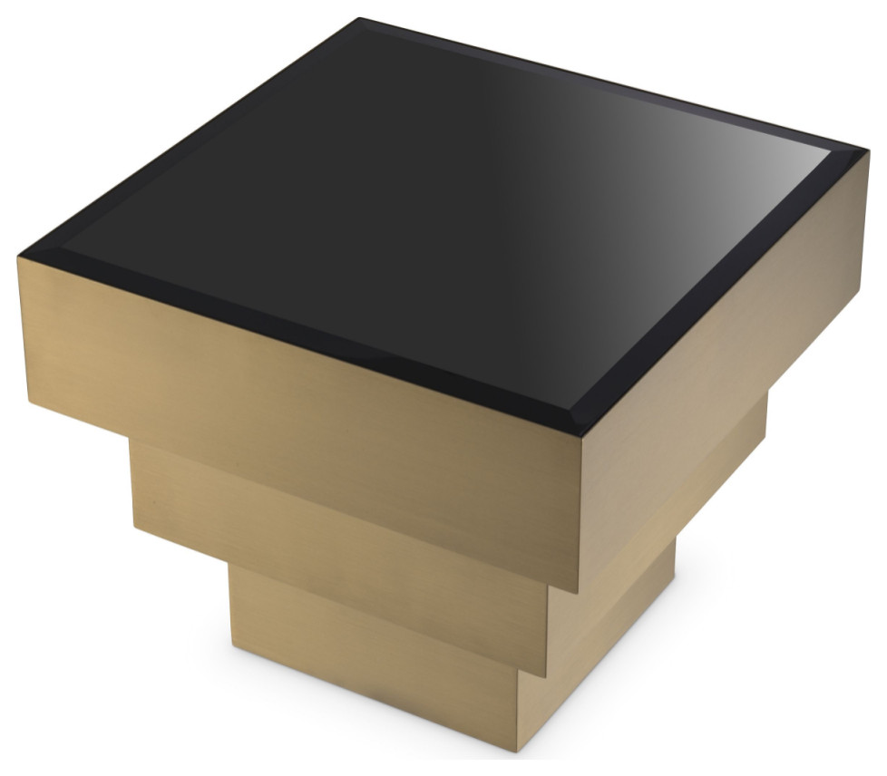 Brass Square Layered Side Table  Eichholtz Diaz   Contemporary   Side Tables And End Tables   by Oroa   Distinctive Furniture  Houzz