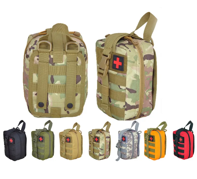 2023 New design Red Small First aid kit within 26 in 1 Survival kit for hiking easy to carry with hook