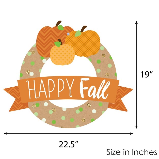 Big Dot Of Happiness Pumpkin Patch Outdoor Fall Halloween Or Thanksgiving Party Decor Front Door Wreath