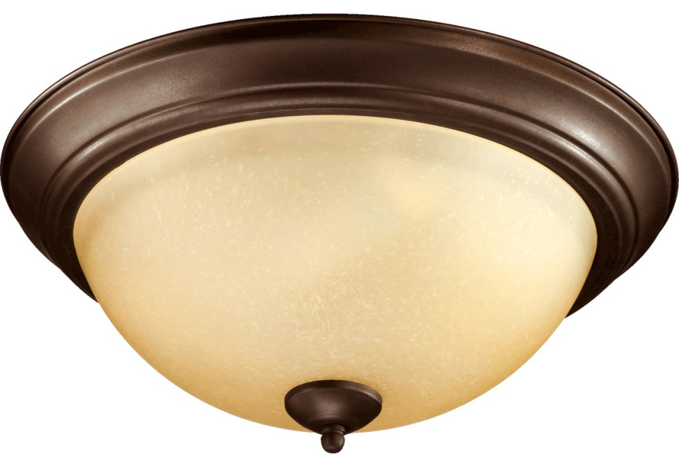 Quorum 15 quotAmber Scavo Flush Mount  Mystic Silver   Traditional   Outdoor Flush mount Ceiling Lighting   by Buildcom  Houzz