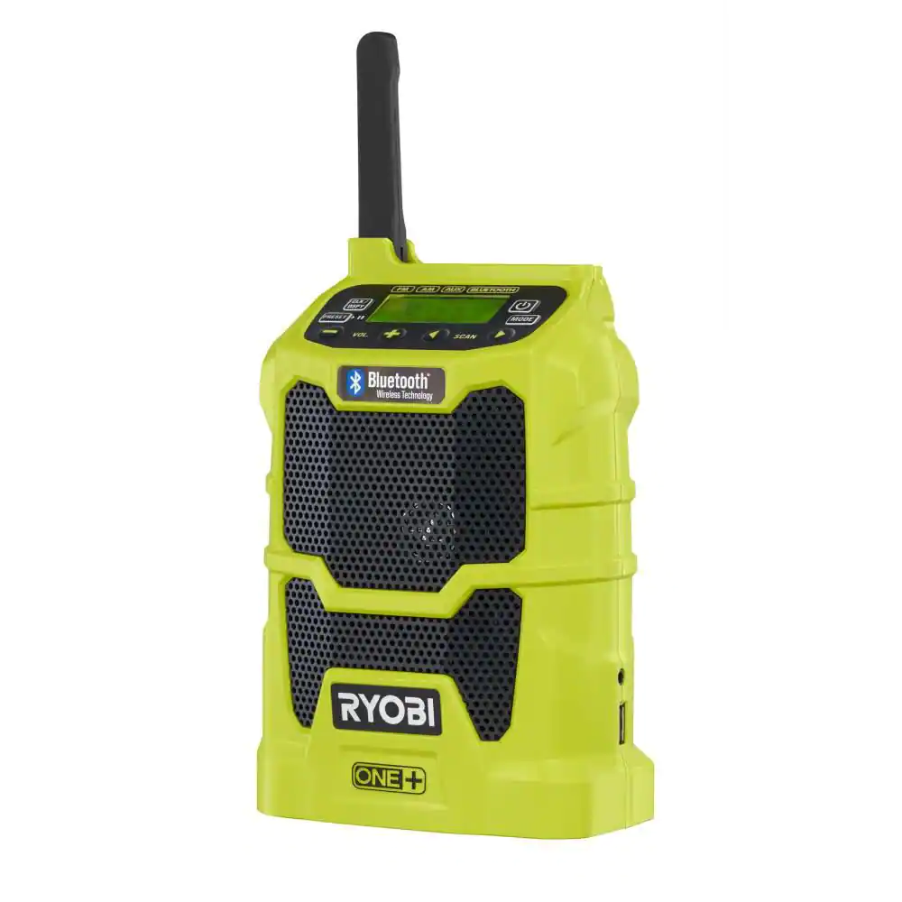 RYOBI P742 ONE+ 18V Cordless Compact Radio with Bluetooth Wireless Technology