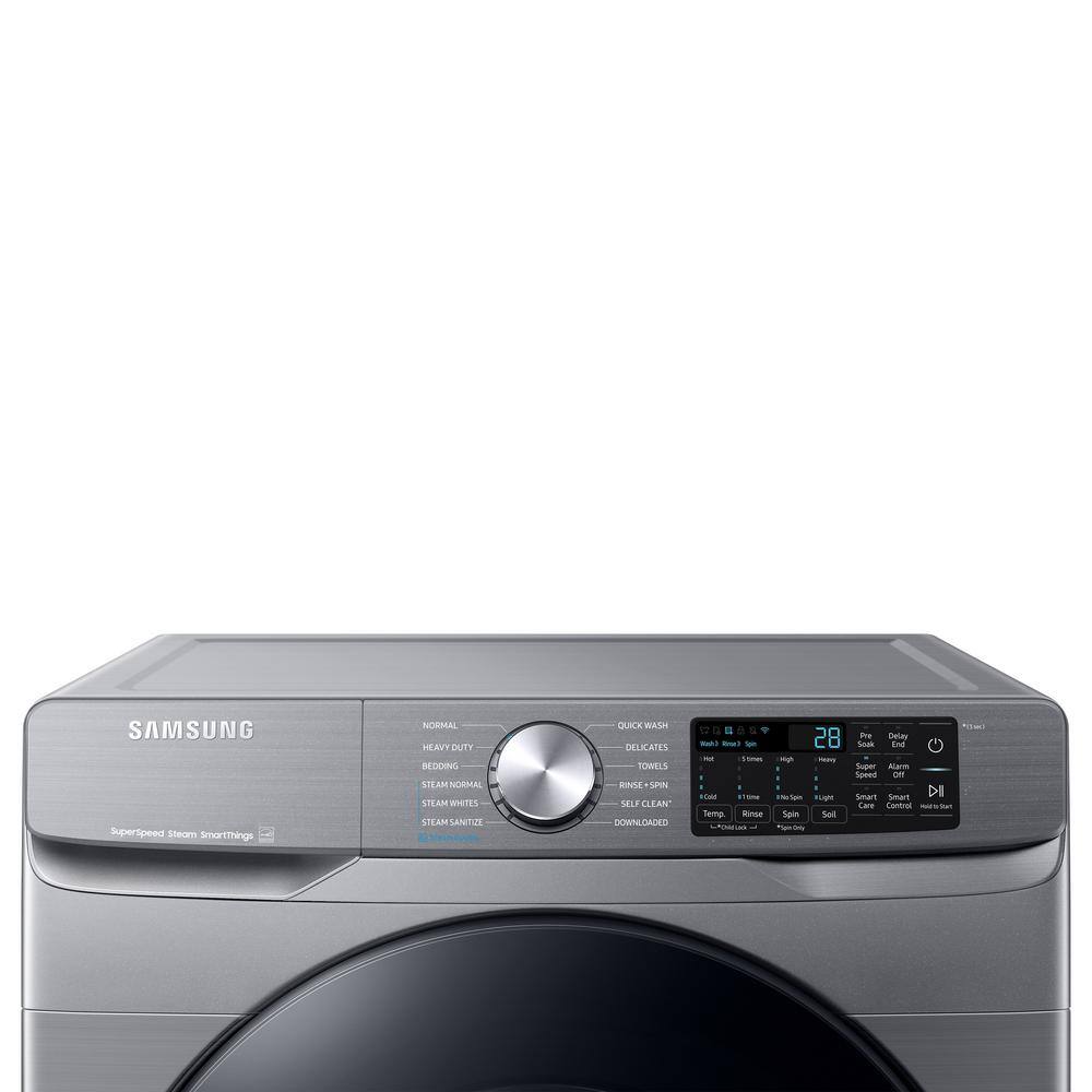  4.5 cu. ft. Smart High-Efficiency Front Load Washer with Super Speed in Platinum WF45B6300AP