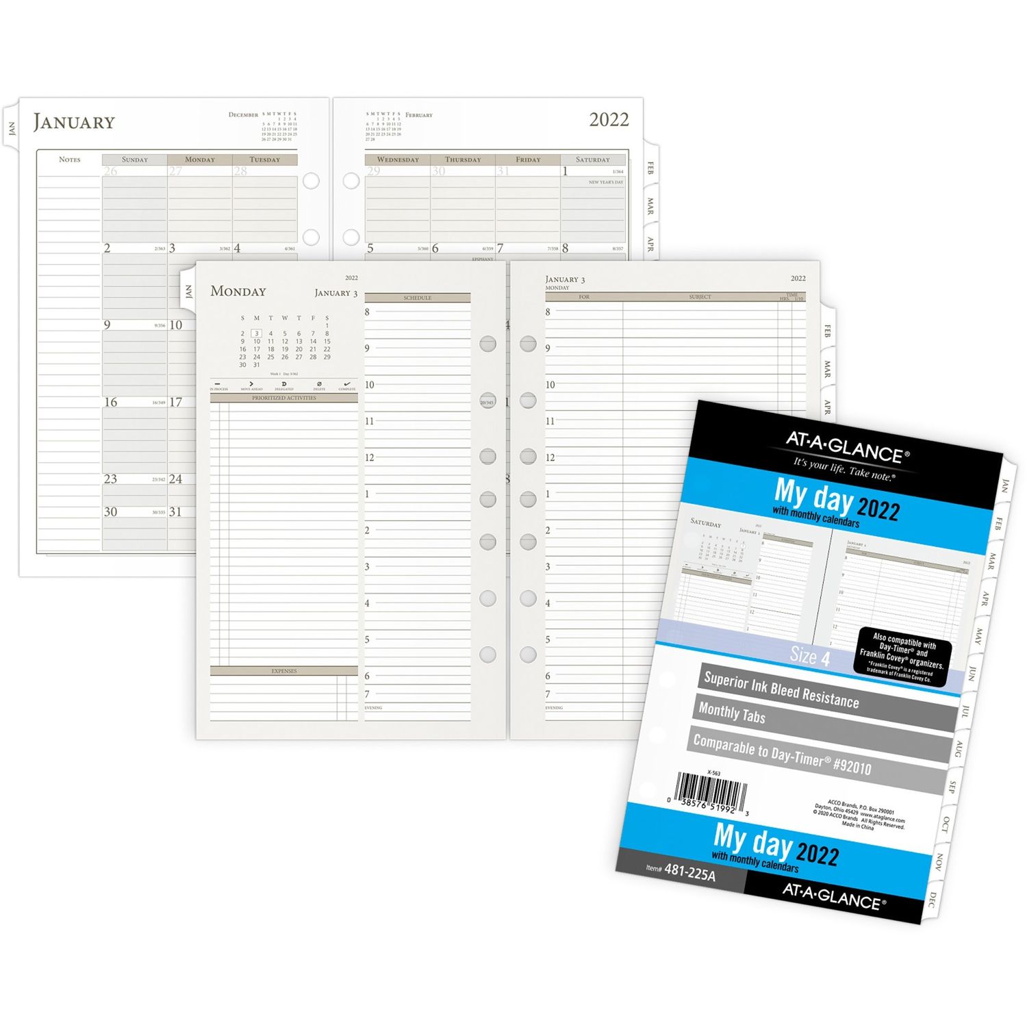 Daily Monthly Planner Refill by ACCO Brands Corporation AAG481225A