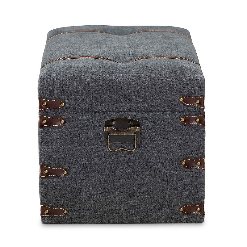 Baxton Studio Palma Storage Ottoman