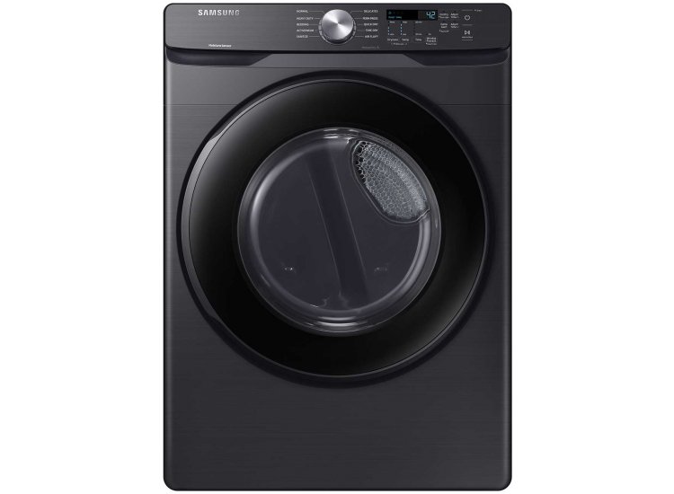  7.5 Cu. Ft. Fingerprint Resistant Black Stainless Steel Gas Dryer With Sensor Dry