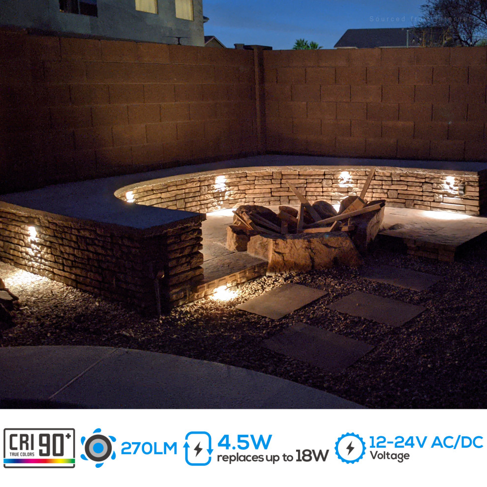 12 Pack 5CCT 7 quotLED Hardscape Lighting Swivel  Retaining Wall Light   Transitional   Stair And Step Lights   by W86 Trading Co.  LLC  Houzz