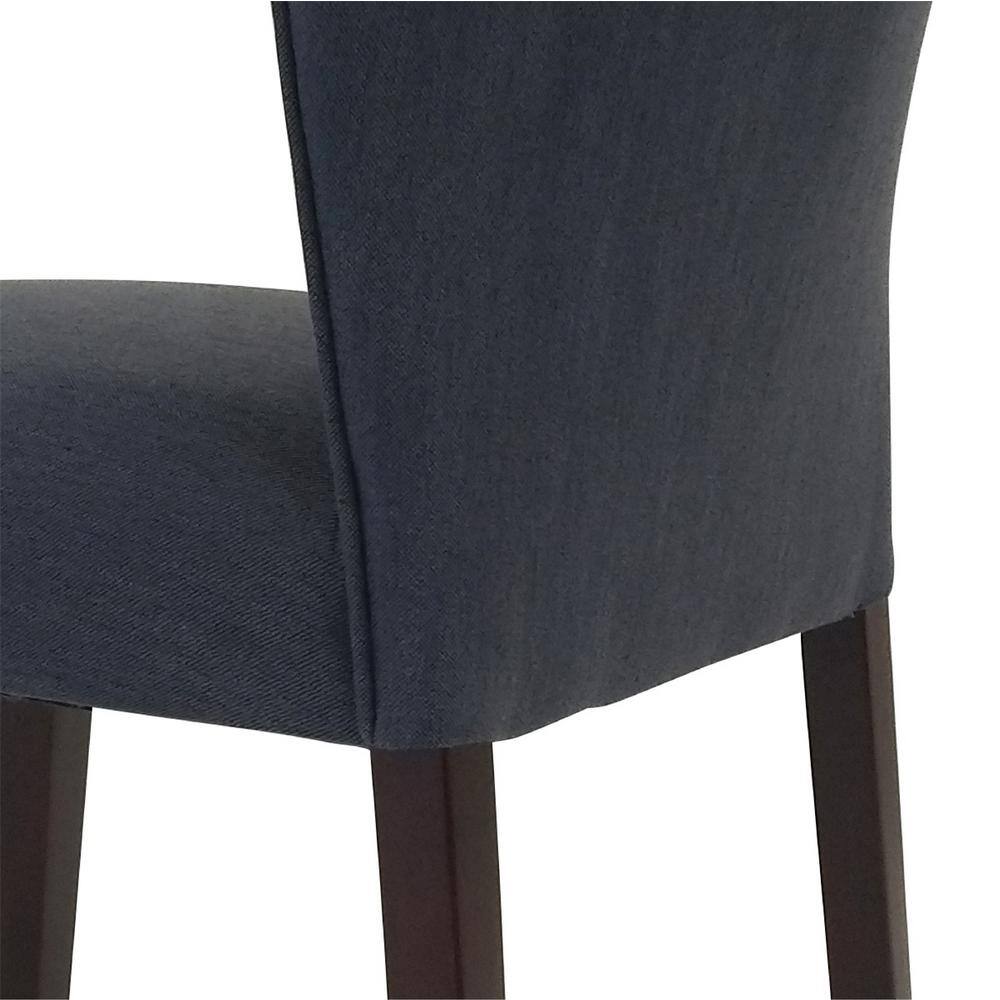 Homy Casa Cambodia Navy Upholstered Solid Wood Dining Chair(Set of 2) Cambodia midnight