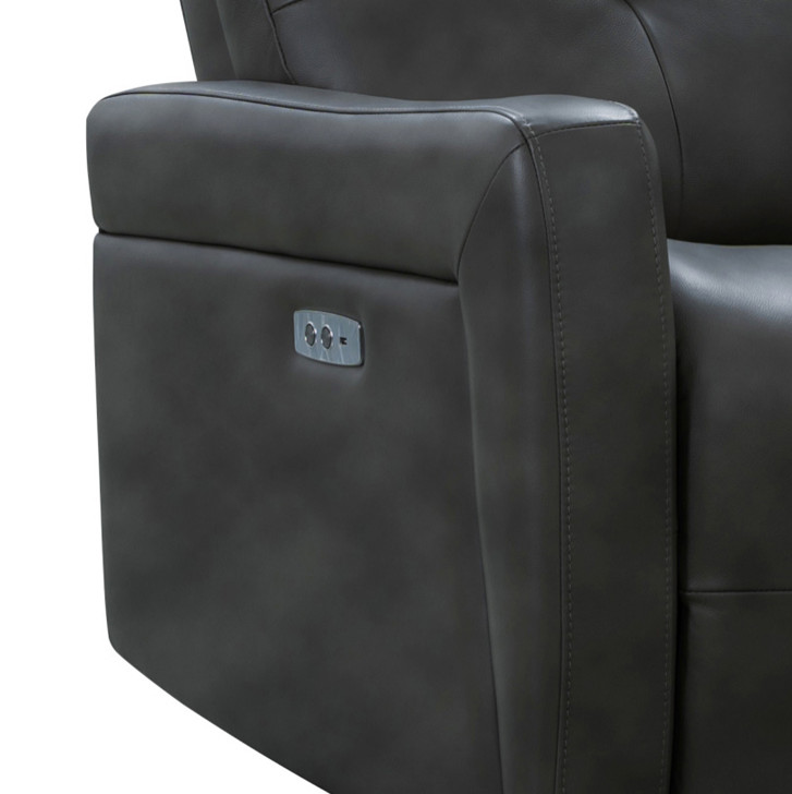 Ronnie Leather Power Swivel Glider Recliner   Contemporary   Recliner Chairs   by Abbyson Living  Houzz