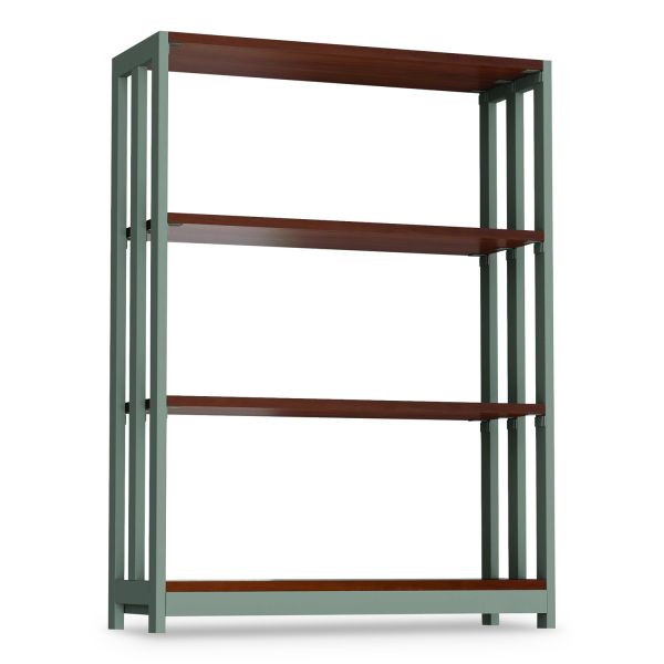 Linea Italia Trento Line Bookcase， Three-Shelf， 31.5w x 11.5d x 43.25h， Cherry