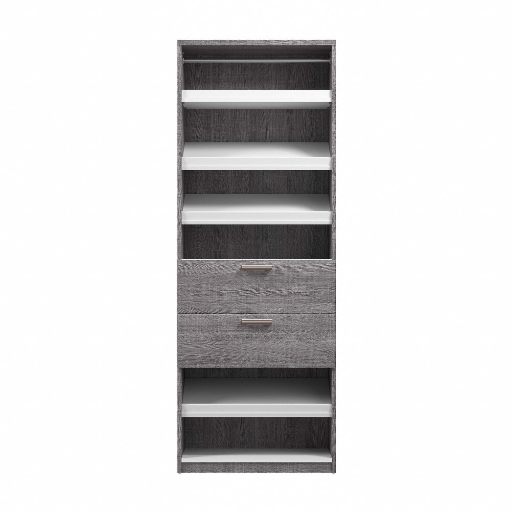 Cielo by Bestar 29.5 inch Shoe/Closet Storage Unit with drawers