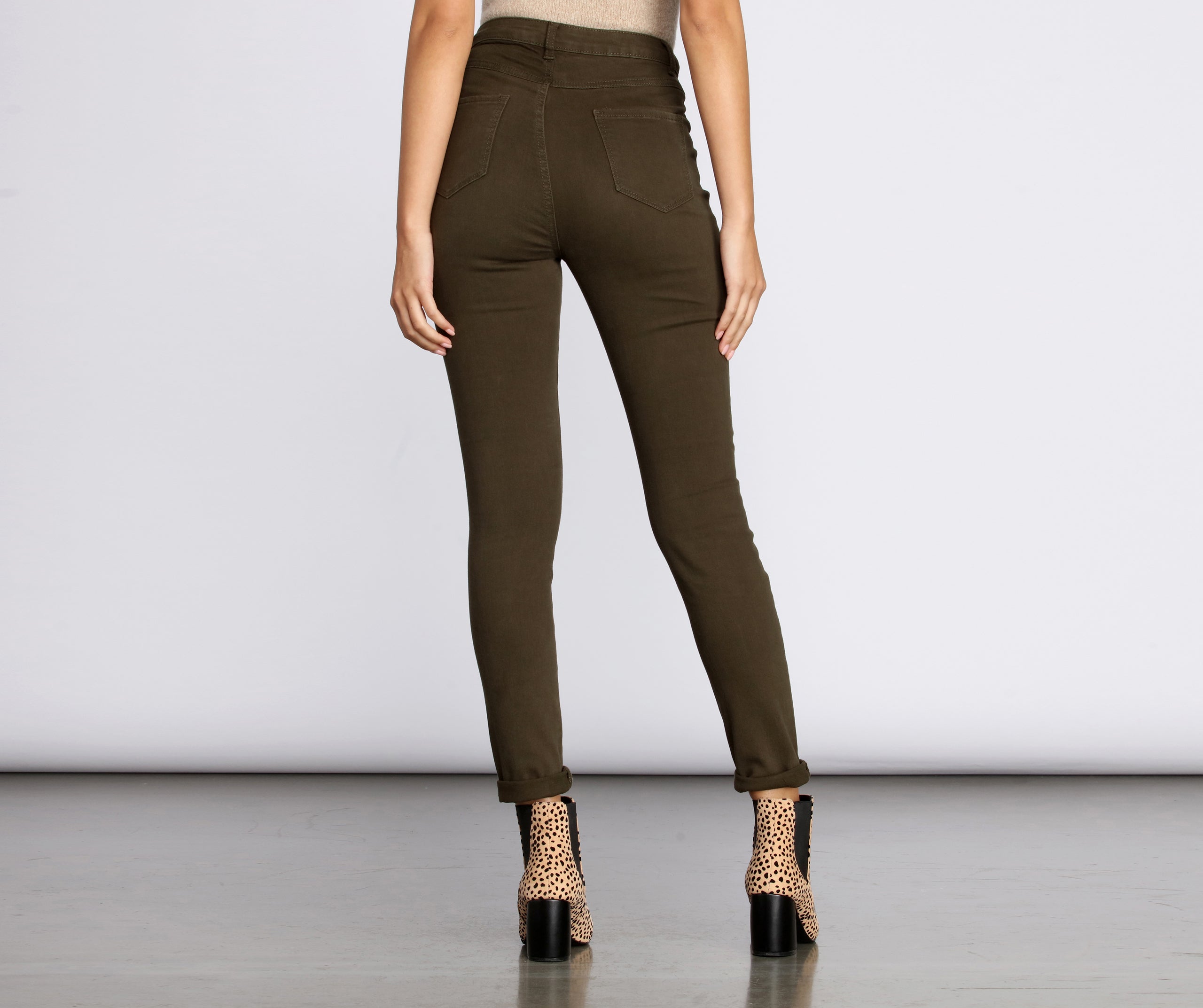 High Rise Basic Skinny Pants