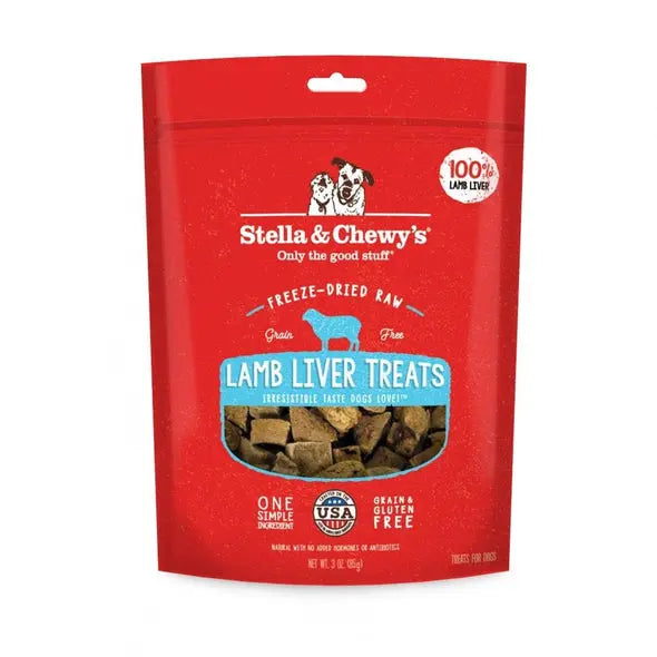 Stella and Chewy Freeze-Dried Raw Lamb Liver Dog Treats;