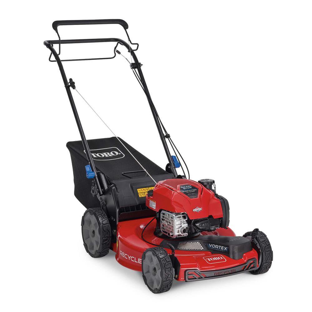 Toro 22 in Recycler SmartStow Briggs and Stratton High Wheel FWD Gas Walk Behind Self Propelled Lawn Mower