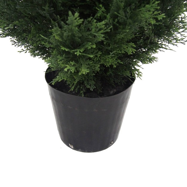 7' Artificial Potted Cedar Tree (uv) - Vickerman