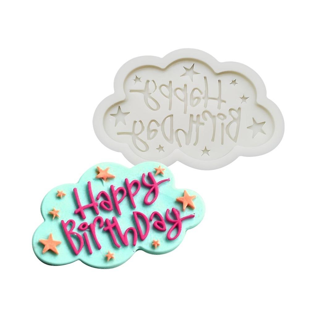 Happy Birthday Letter Shape Cake Decorating Mould - 1pc